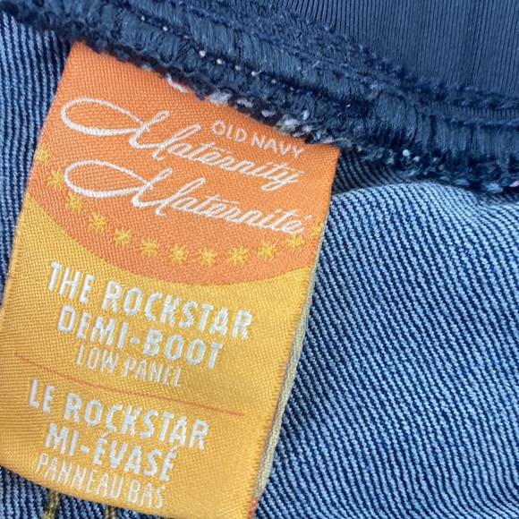 Old Navy Maternity Jeans The Rock Star Demi Boot Low Panel Denim  Women’s Size 6 - Picture 6 of 9